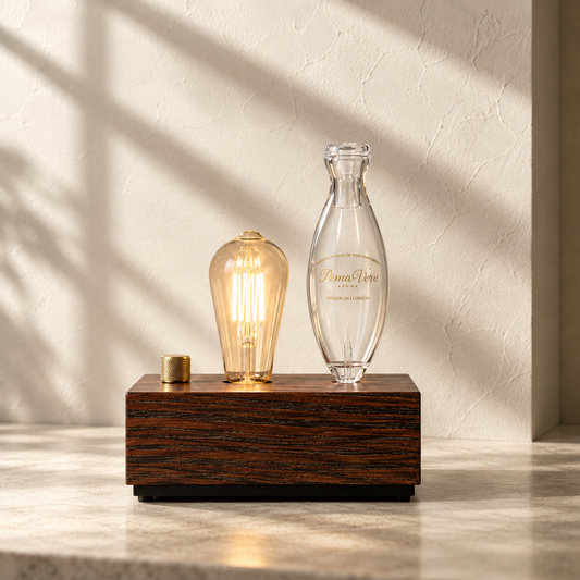 Charabanc Fragrances Charabanc Fragrances Heritage Wood Aroma Waterless Diffuser With Light - Built-in Battery